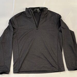 Greyson Black and gray herringbone Quarter-Zip Pullover